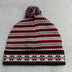 Multi Colored Pom Pom Knit Hat